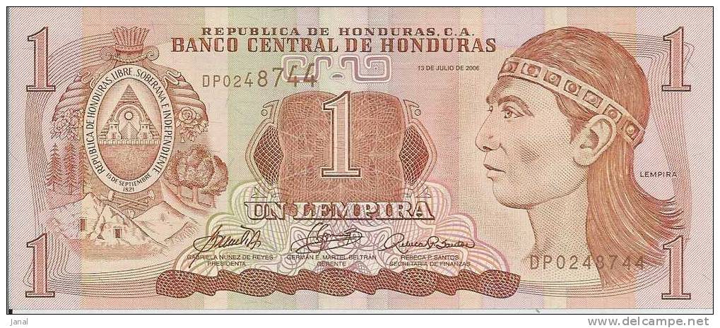 -  HONDURAS - 2 BILLETS -  NEUFS - 1 LEMPIRA - N° DP 0248744 - DP 0248745 - - Honduras