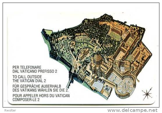 @+ TELECARTE DU VATICAN N° 9 - VUE AERIENNE (1995). - Vaticano