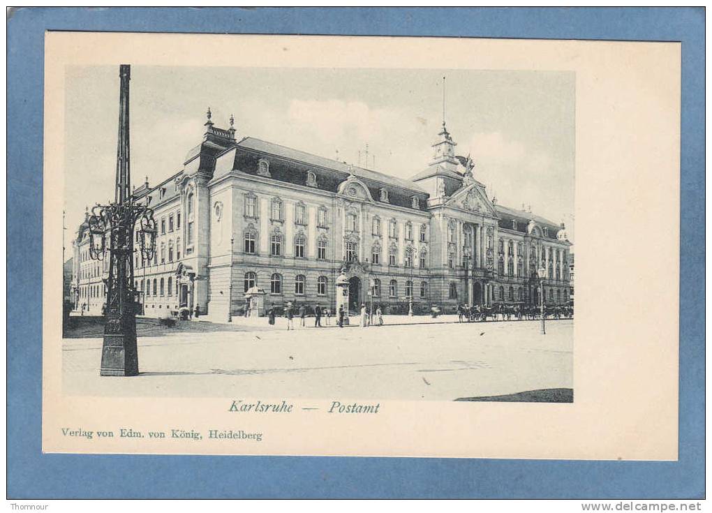 KARLSRUHE  - Postamt -  TRES BELLE CARTE PRECURSEUR   ANIMEE- - Karlsruhe