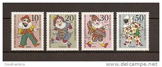 GERMANY DEUTSCHE BUNDESPOST BERLIN WOHLFAHRT-MARIONETTEN 1970 / MNH / 373 - 376 - Unused Stamps