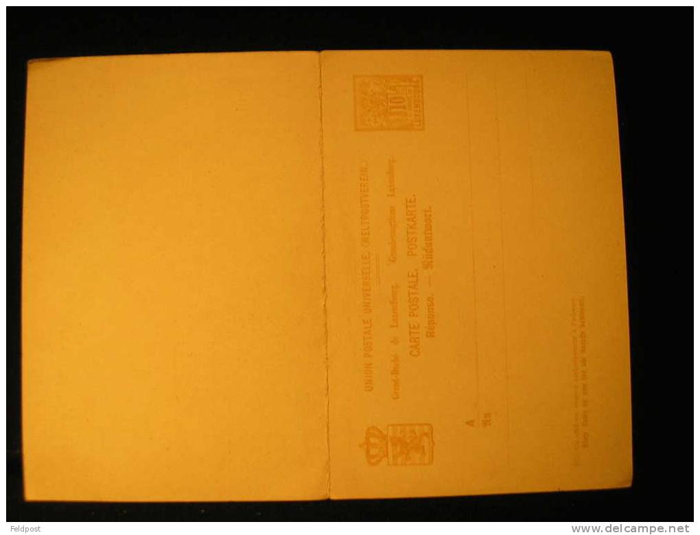 Entier Postal Du Luxembourg Avec Volet Pour La Réponse - Stamped Stationery