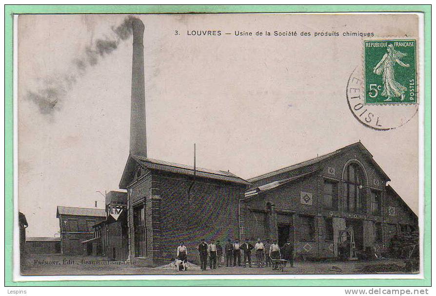 95 - LOUVRES -- Usine De La Socièté  Des Produits Chimiques - Louvres