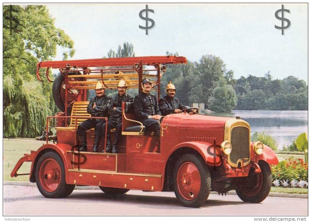 Camion De Pompier Auto Pompe Somua (musée Sapeurs De La Courly Lyon Feuerwehr Fireman Pompiere Bombero - Camión & Camioneta