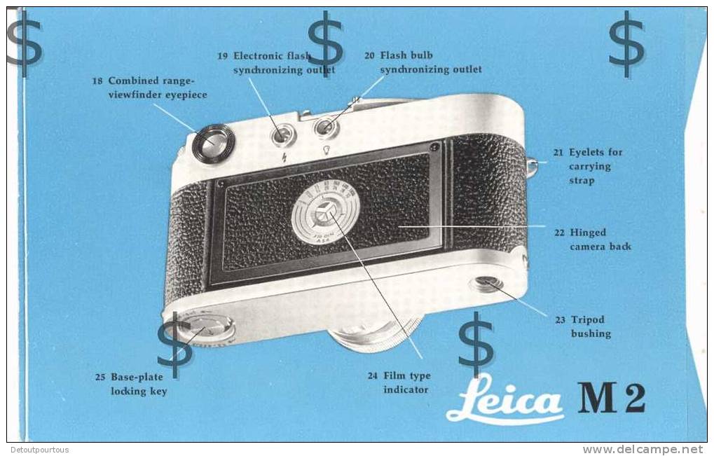 Pour Leica LEITZ M2 : Instructions In Brief / Condensé De Mode D'emploi En Anglais / Kurzt Gebrauchtanleitung English - Macchine Fotografiche