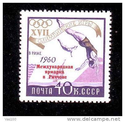 RUSSIA 1960 MICHEL Nr.2379,overprint, Mint Stamp,OLYMPIC GAMES ROMA,MNH ,OG. - Estate 1960: Roma