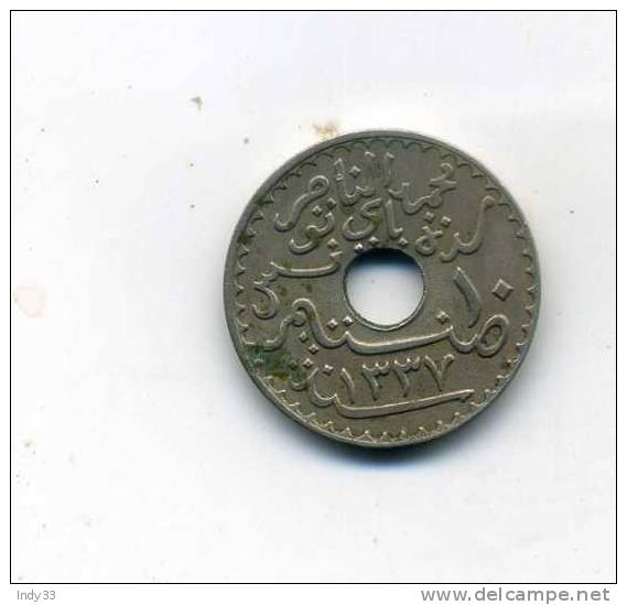 - FRANCE . TUNISIE . 10 C. 1918 . TACHES - Otros & Sin Clasificación