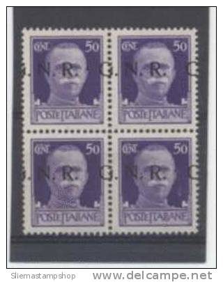 ITALY RSI - 1944 OVERPRINT SHIFT - V2942 - Neufs