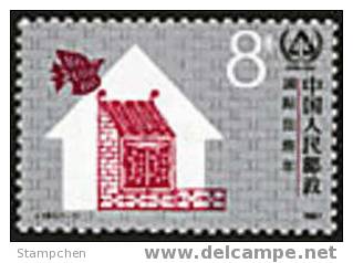 China 1987 J141 Interl Year Of Shelter For Homeless Stamp House - Unused Stamps