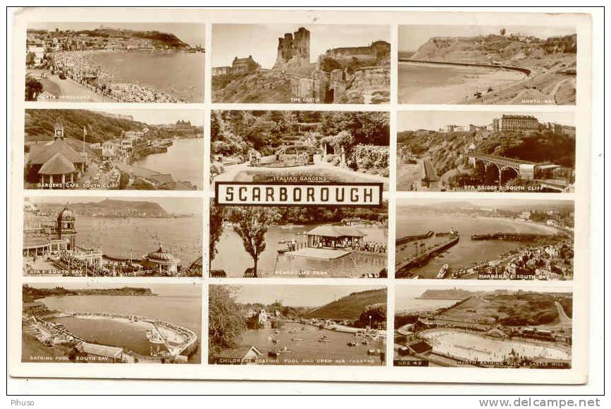 UK772 :  SCARBOUROUGH : 12-picture Postcard - Scarborough