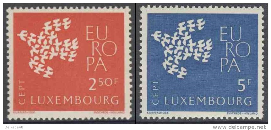 Luxemburg Luxembourg 1961 Mi 647 YT 601 ** 19 Flying Pigeons, Classified As A Flying Dove / Tauben / Duiven  Europa Cept - Nuovi