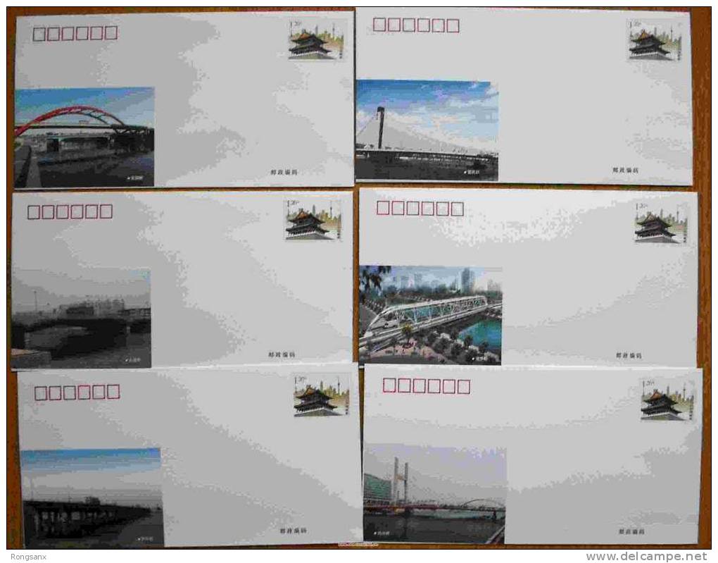 2008 CHINA 18 BRIDGES OVER HAIHE RIVER P-COVERS 18V - Buste