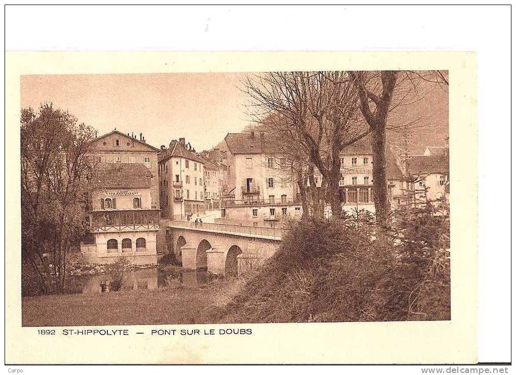 SAINT-HIPPOLYTE. - Pont Sur Le Doubs. - Saint Hippolyte