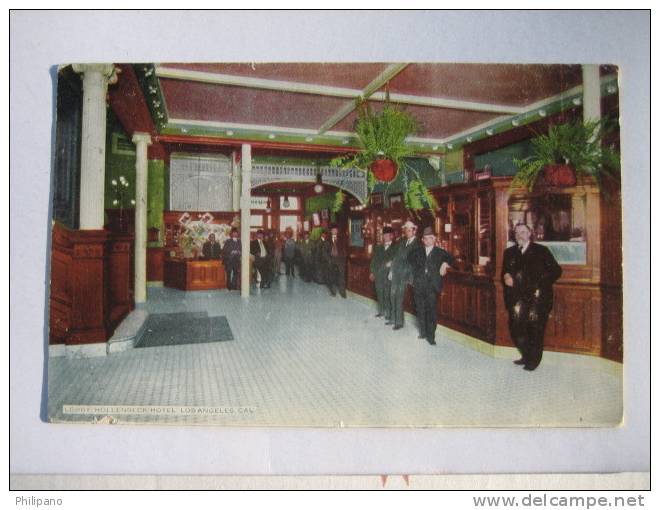 Los Angeles CA     Lobby Hollenbeck Hotel  1909  Cancel - Los Angeles