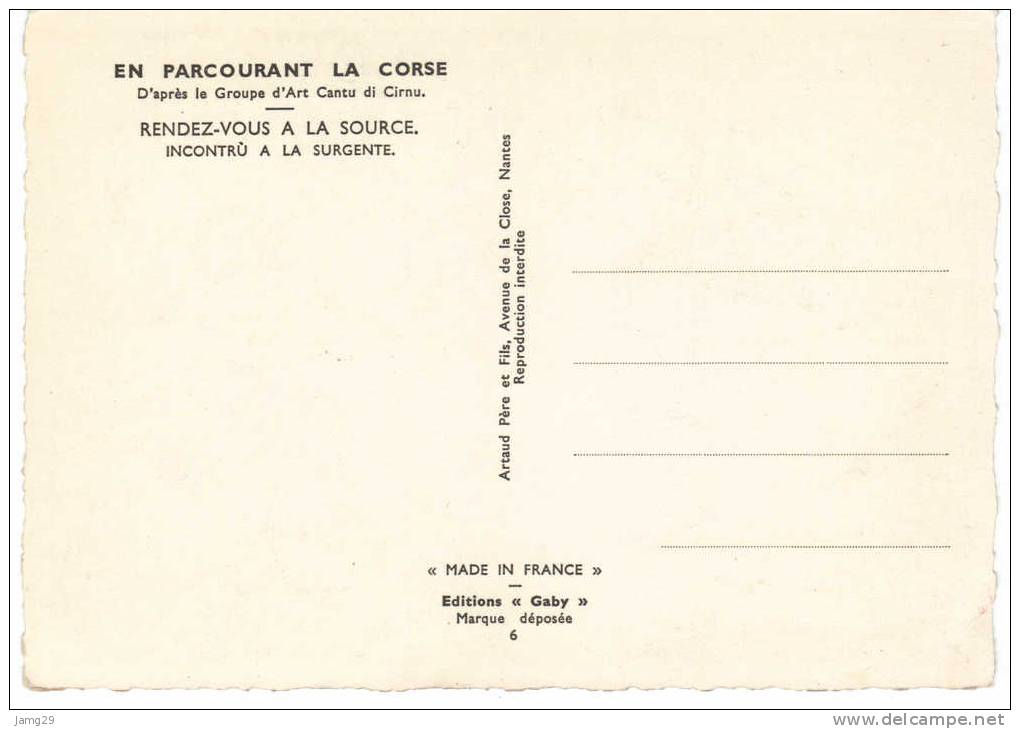 Frankrijk/France, En Parcourant La Corse, Rendez-vous A La Source, Ca. 1950 - Ajaccio