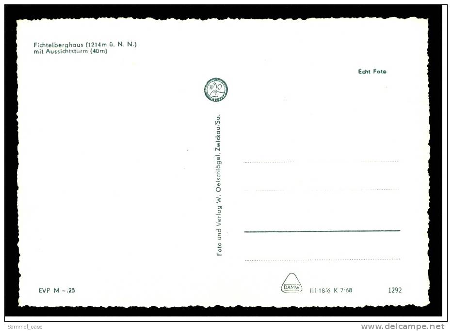 Fichtelberghaus  Mit Aussichtsturm  -  Fichtelgebirge  Ansichtskarte Ca.1968    (204) - Wunsiedel