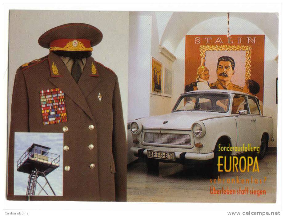 AK St. Pölten 1994 - Ausstellung Europa - Stalin - Auto: Trabi? - Picture Of Stalin - Uniform Jasov - Turismo