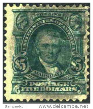 US #313 Used $5 Marshall Of 1903 - Used Stamps