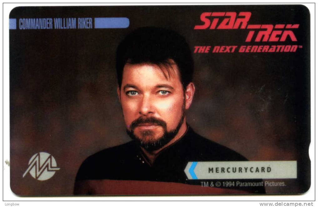 MER584 STAR TREK COMMNDER RIKER MINT - [ 4] Mercury Communications & Paytelco