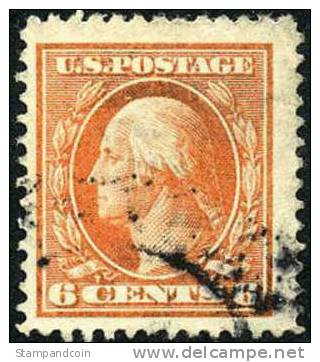 US #379 XF Used 6c Washington From 1911 - Used Stamps