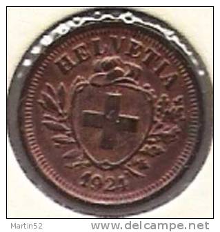 Schweiz Suisse: 1 Rappen / Centime 1924   (Bronze O 16mm, 1.5 G)    Unz / Unc. Originalpatina - 1 Rappen