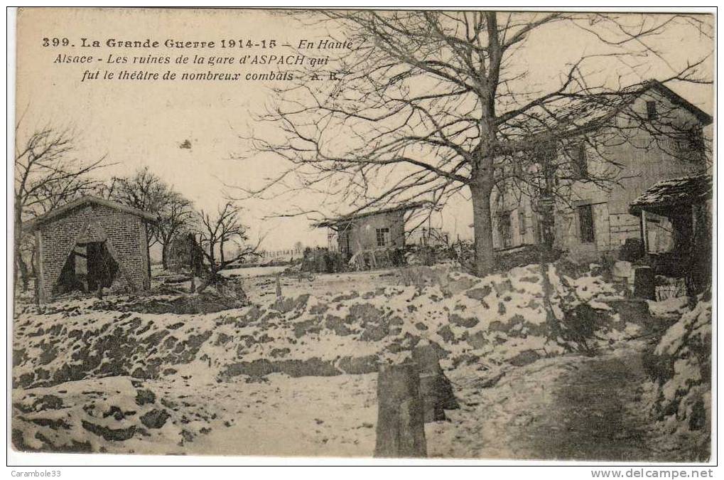 CPA  LA GRANDE GUERRE 1914.15  Ruines De La Gare D'ASPACH  1915    Y5/77 - Autres & Non Classés