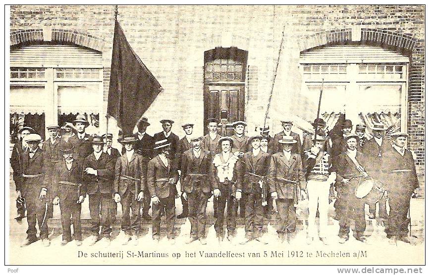 De Schutterij St-Martinus Op Het Vaandelfeest Van 5 Mei 1912 Te Mechelen A/M - Maasmechelen