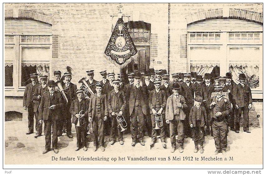 De Fanfare Vriendenkring Op Het Vaandelfeest Van 5 Mei 1912 Te Mechelen A/M - Maasmechelen
