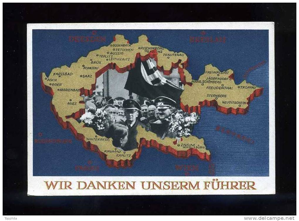 1939 3. Reich Farbige  Sonderganzsache P 279 Mit SST Heimkehr Der Legion Condor Hamburg - Storia Postale