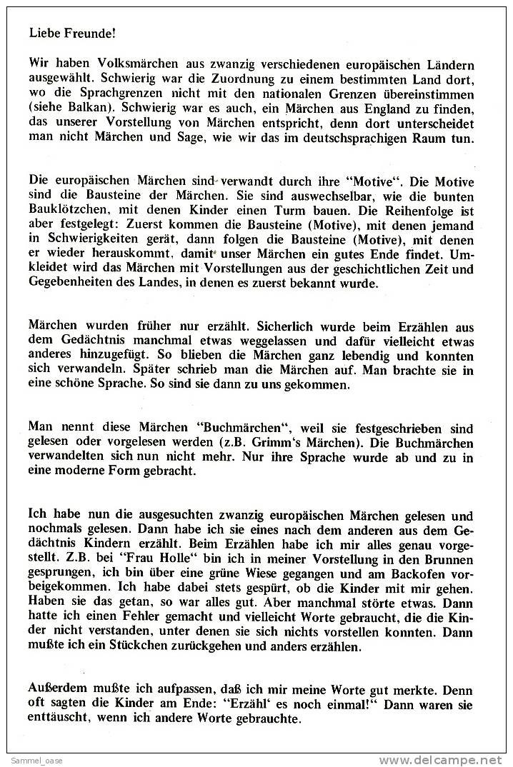 Mein Märchenbuch  -  20 Europäische Märchen  -  Grundschule  1984 - Contes & Légendes