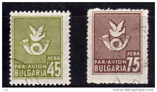 Bulgarie 1946 N°Y.T. ;  PA. 46 Et 47 Obl. - Poste Aérienne