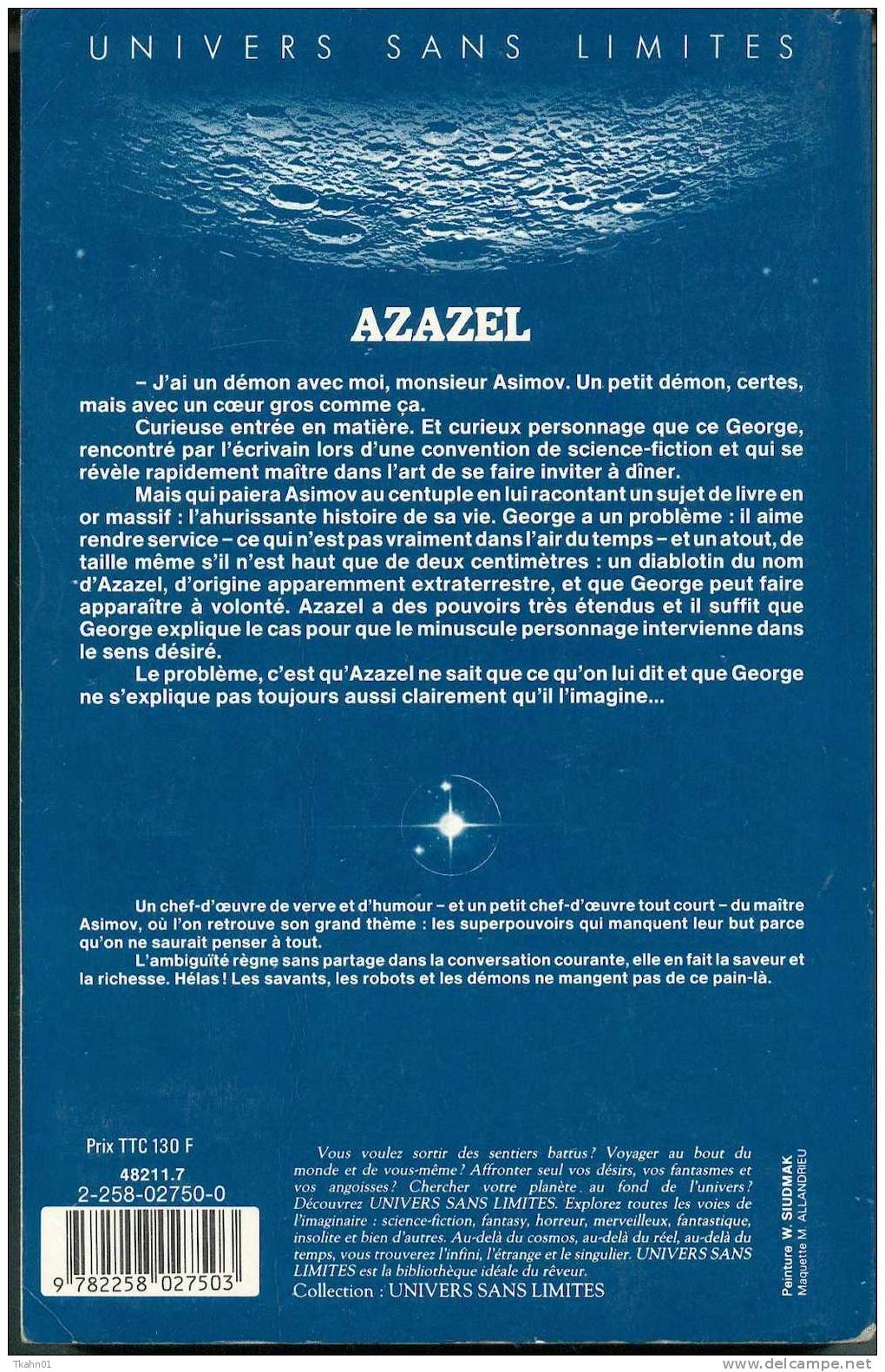 ISAAC-ASIMOV  " AZAZEL " PRESSES-DE-LA-CITEE GRAND-FORMAT DE 1990 AVEC 300 PAGES - Presses De La Cité