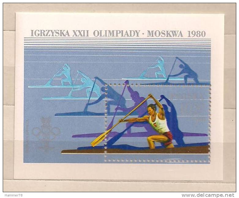 POLAND 1980 OLYMPIC GAMES MOSCOW MS MNH - Blocs & Hojas