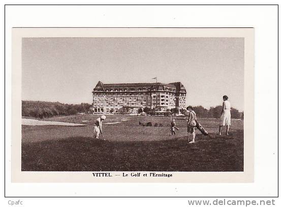 CARTE 1980 GOLF De L'Hermitage  A VITTEL VOSGES - Golf