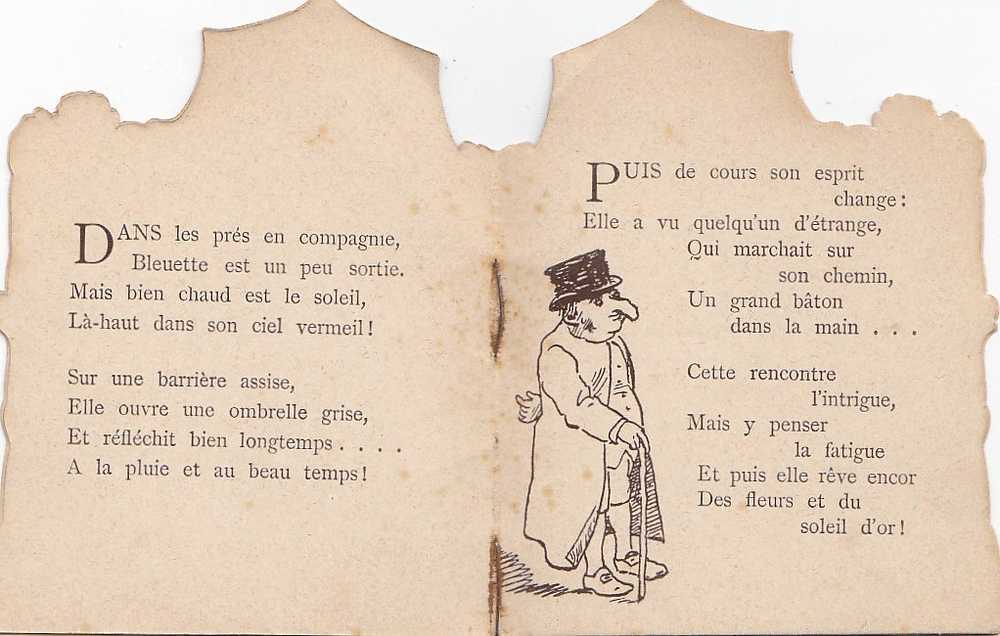 Vieux Papiers - Petit Livret De 4 Pages - Contes Pour Enfants  Poésie -  Enfants Roi Reine De Coeur - Other & Unclassified