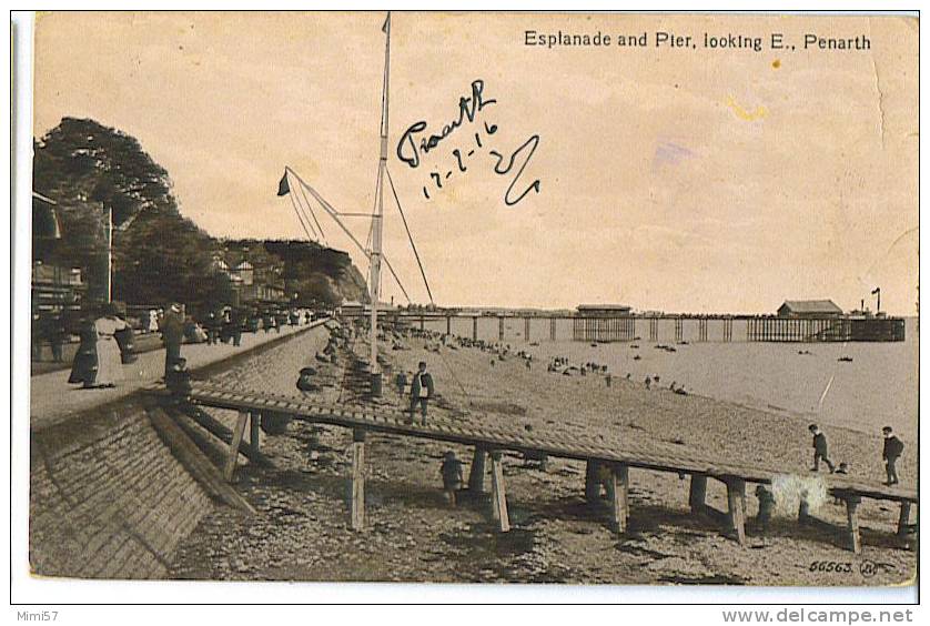 C.P.A. PENARTH - Esplanade And Pier, Looking E.... - Glamorgan