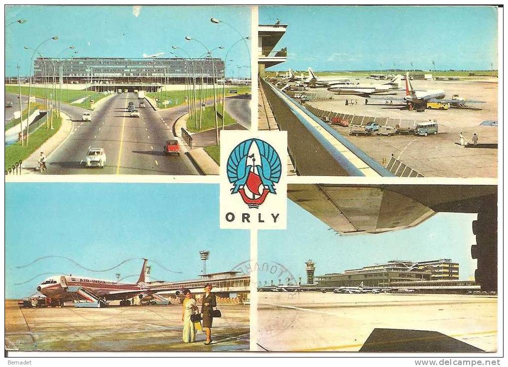 AEROPORT DE PARIS ORLY . L'AEROGARE . L'AIRE DE STATIONNEMENT. BOEING 707 D'AIR INDIA - Aéroports De Paris