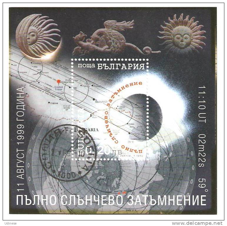 BULGARIA 1986 - HALLEY'S COMET - S/S - USED OBLITERE GESTEMPELT - Astronomy