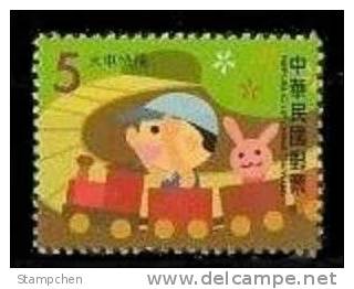 2009 Children Folk Rhyme Stamp (B) Train Kid Tunnel Rabbit Music Atmosphere - Rabbits