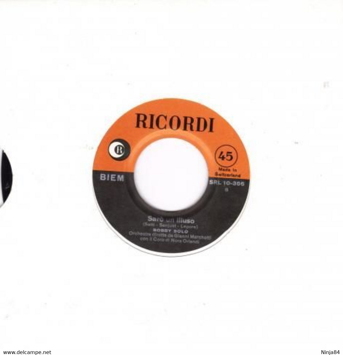 SP 45 RPM (7")  Bobby Solo  "  Se Piangi Se Ridi  "  Suisse - Otros - Canción Italiana