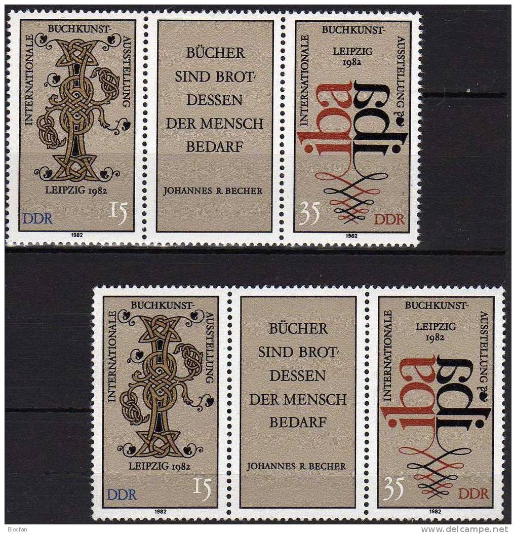 Defekte 9 In 1982 Buchkunst DDR 2697/8, ZD Mit 2697 I ** 28€+ Vergleichsstück Initiale I Als Verzierung, Emblem  I B A - Covers