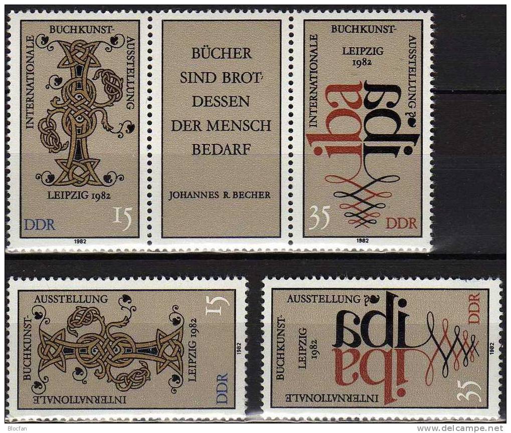 Defekte 9 In 1982 Buchkunst DDR 2697/8, ZD Mit 2697 I ** 28€+ Vergleichsstück Initiale I Als Verzierung, Emblem  I B A - Covers