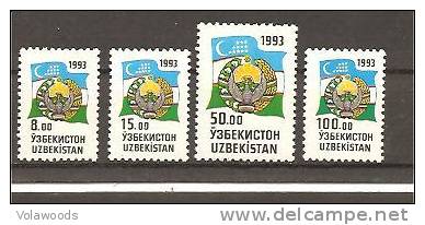 Uzbekistan - Serie Completa Nuova: Y&T N° 26/29 - 1993 - - Usbekistan