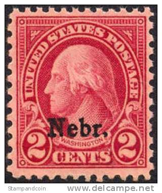 US #671 Mint Never Hinged 2c Washington Nebr. Overprint From 1929 - Neufs