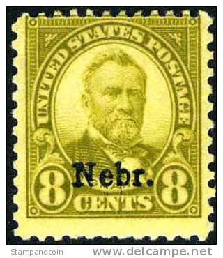US #677 Mint Never Hinged 8c Grant Nebr. Overprint From 1929 - Neufs