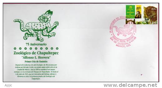 MEXIQUE. Zoo De Chapultepec. Mexico (jaguar)  Un FDC  1998 - Raubkatzen