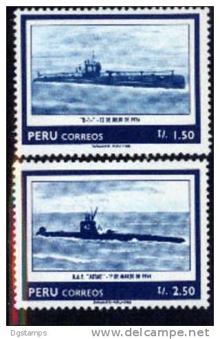 Peru 1986 YT833-34 ** Fuerza De Submarinos: "R.1", B.A.P. "ABTAO" - U-Boote