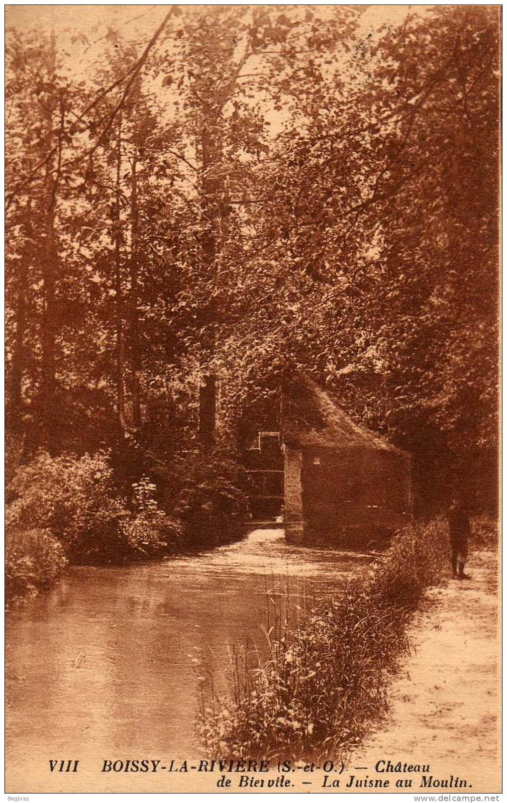 BOISSY LA RIVIERE      LE CHATEAU DE BIENVILLE    LA JUISNE AU MOULIN - Boissy-la-Rivière