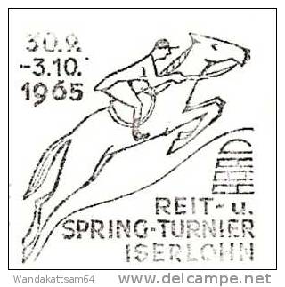 AK 501641 ISERLOHN Im Sauerland 16. 9.65 - 18 586 ISERLOHN 1 Werbestempel 30.9.-3.10. 1965 REIT- U. SPRING-TURNIER ISERL - Iserlohn