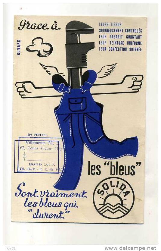 - BUVARD LES BLEUS SOLIDA - Kleidung & Textil