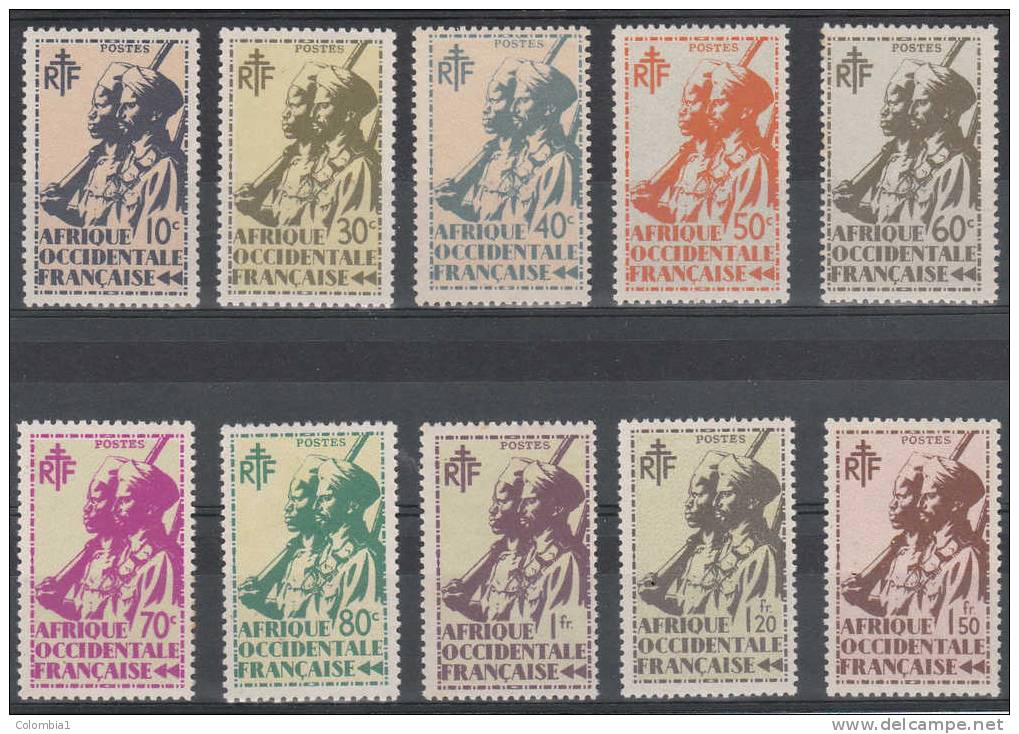 AOF Série YT 4 à 22 Neuf Cote 18.00 - Unused Stamps